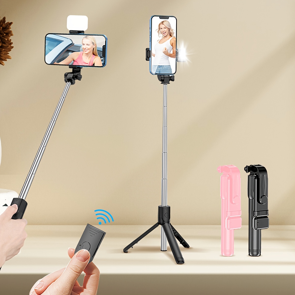 Treppiede Talius TRI01 + kit telecomando Bluetooth Blu