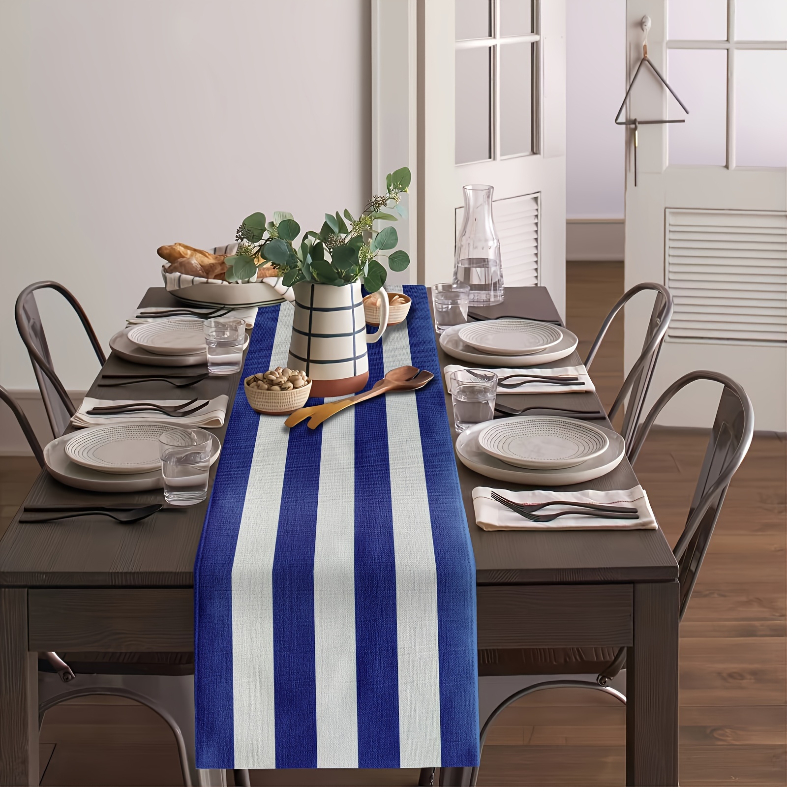 

& Striped Table - , Rectangular, For Dining Decor, / Use, 13.8" X 72" - For , Wedding, , And