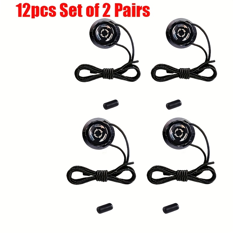 TEMU 12pcs Set Of No-tie Shoe Locks - Rotating Buckles For Sports And Outdoor Shoes - Quick-adjust, Unisex Fit - Pre-installed