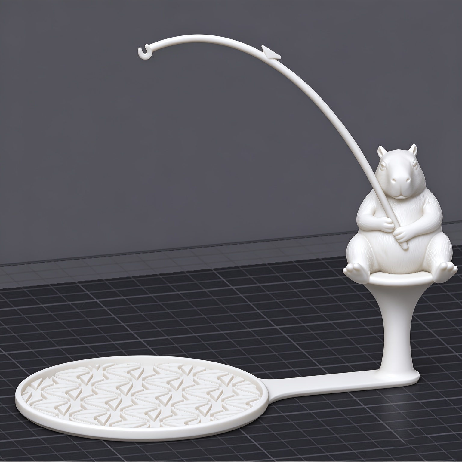 TEMU Porte-sachet de thé Capybara pour pêche, adorable porte-sachet de thé pour canne à pêche de cochon d'eau, ornement de bureau créatif, dessous de