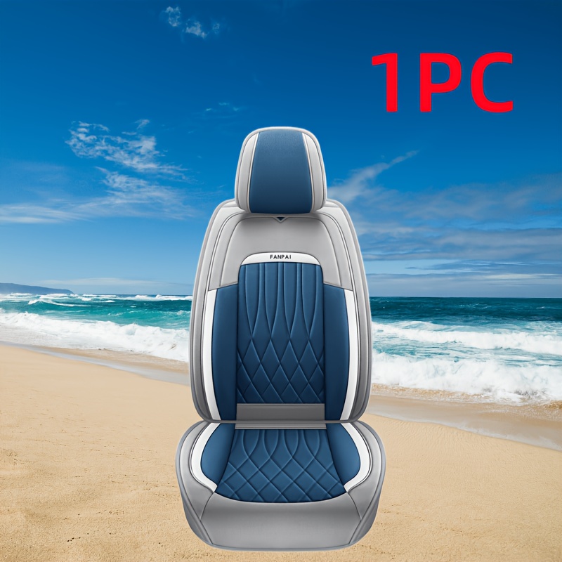 TEMU 1pc Single Linen Texture Car Seat Cushion Universal For , Attractive And Comfortable, Suitable For Most Vehicle Models, Home Car Interior