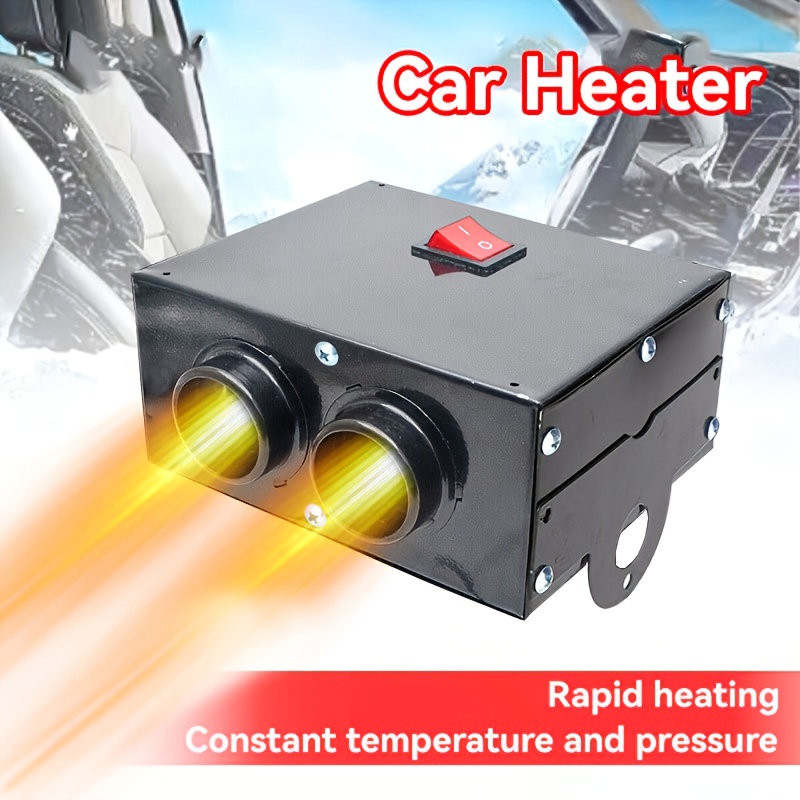 12v 500w portable electric car heater compact heating cooling fan defroster for rvs trucks cars and vehicles fast heating   and adjustable angle 0