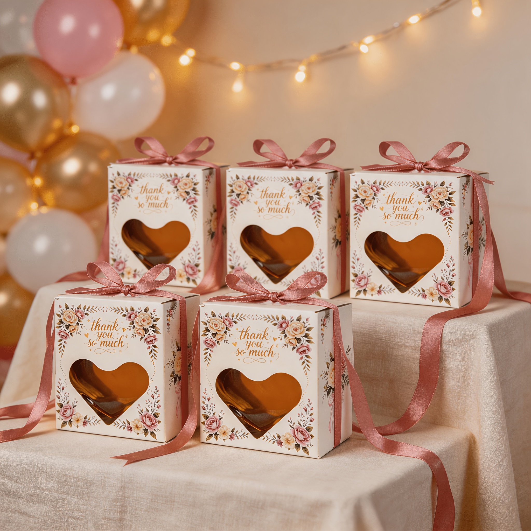 55ml Airtight Glass Jars with Elegant Color Gift Boxes