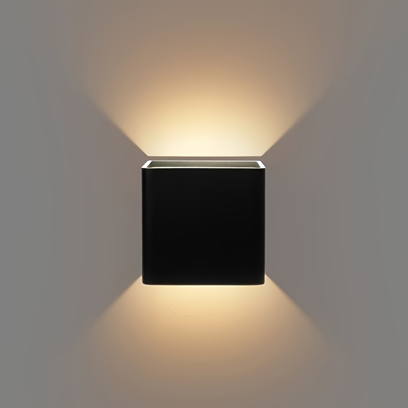 

1pc Sunmeiyi Led Modern Black Indoor Wall Lamp, Modern Led Aluminum Wall Hanging Lamp, Indoor Living Room, Bedroom, Corridor Up And Down Wall Lamp