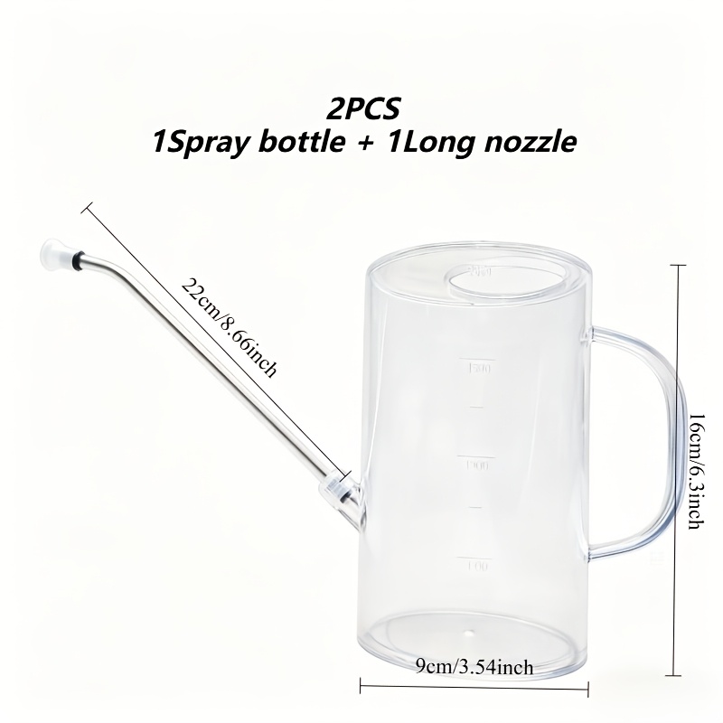 TEMU Juego de 2 piezas de color transparente (1 regadera + 1 boquilla rociadora de ) - Regadera de con boquilla rociadora, regadera de acero