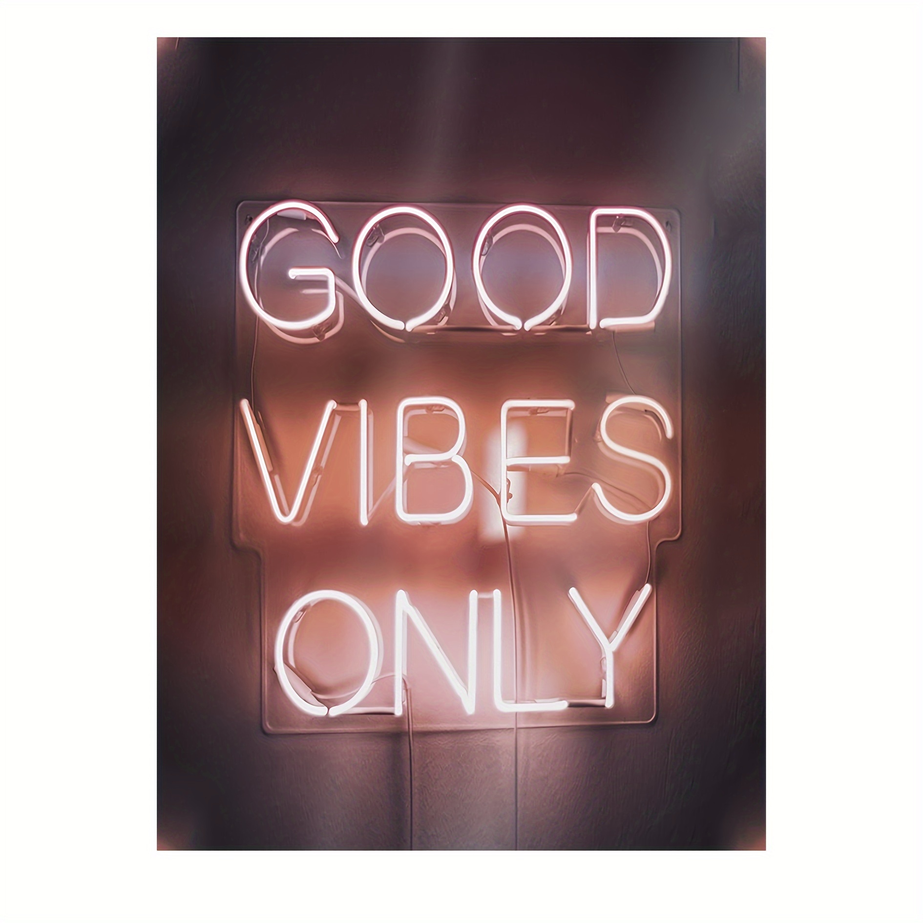 

motivational Chic" Good " Neon Sign Canvas Wall Art - Inspirational Unframed Poster For Home & Office Decor, Perfect For Living Room, Bedroom, Kitchen, And More - 12x16 Inches