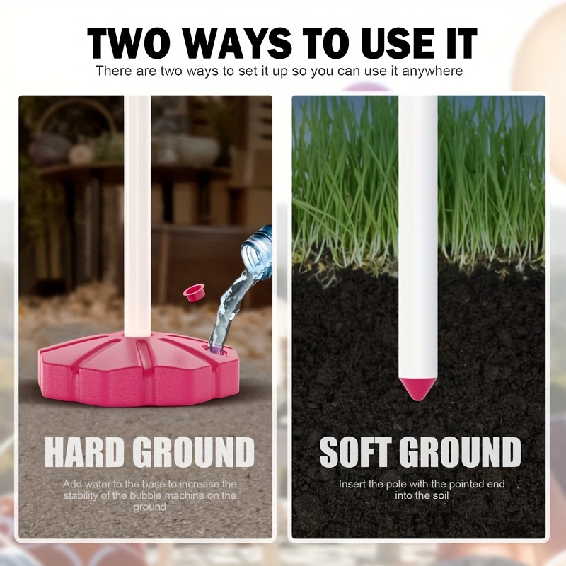 Bubble Stand Machine,500mAh rechargeable battery Height 119.38 cm Stand Up Automatic Bubble Machine for Kids,Outdoor Tall Bubble Maker with Lights Bring your own bubble water