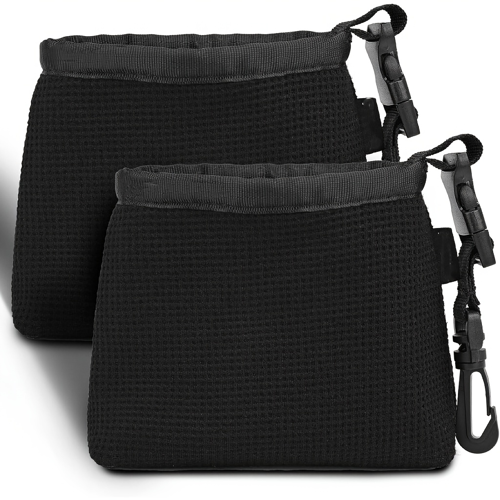 TEMU Golf Club And Ball Storage Bag, High Quality, Detachable Clip, Machine Washable, Black, Portable Golf Accessories For Men