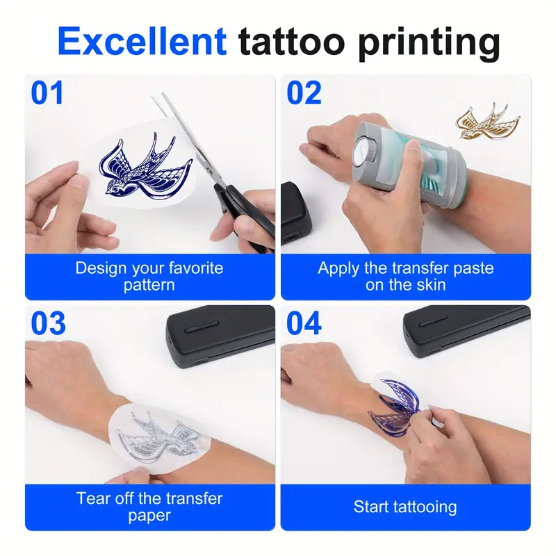 a4 inkless printer portable thermal printer for wireless mobile travel supports letter mini printing compatible with mobile phones and laptops suitable folding paper paper laptop accessory travel printer lightweight device usb rechargeable durable build small business travelers Product details 8