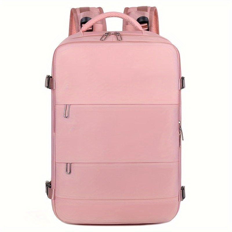 

Solid Color Travel Backpack, Urban Minimalist Rucksack, Large Capacity Business Commuter Schoolbag