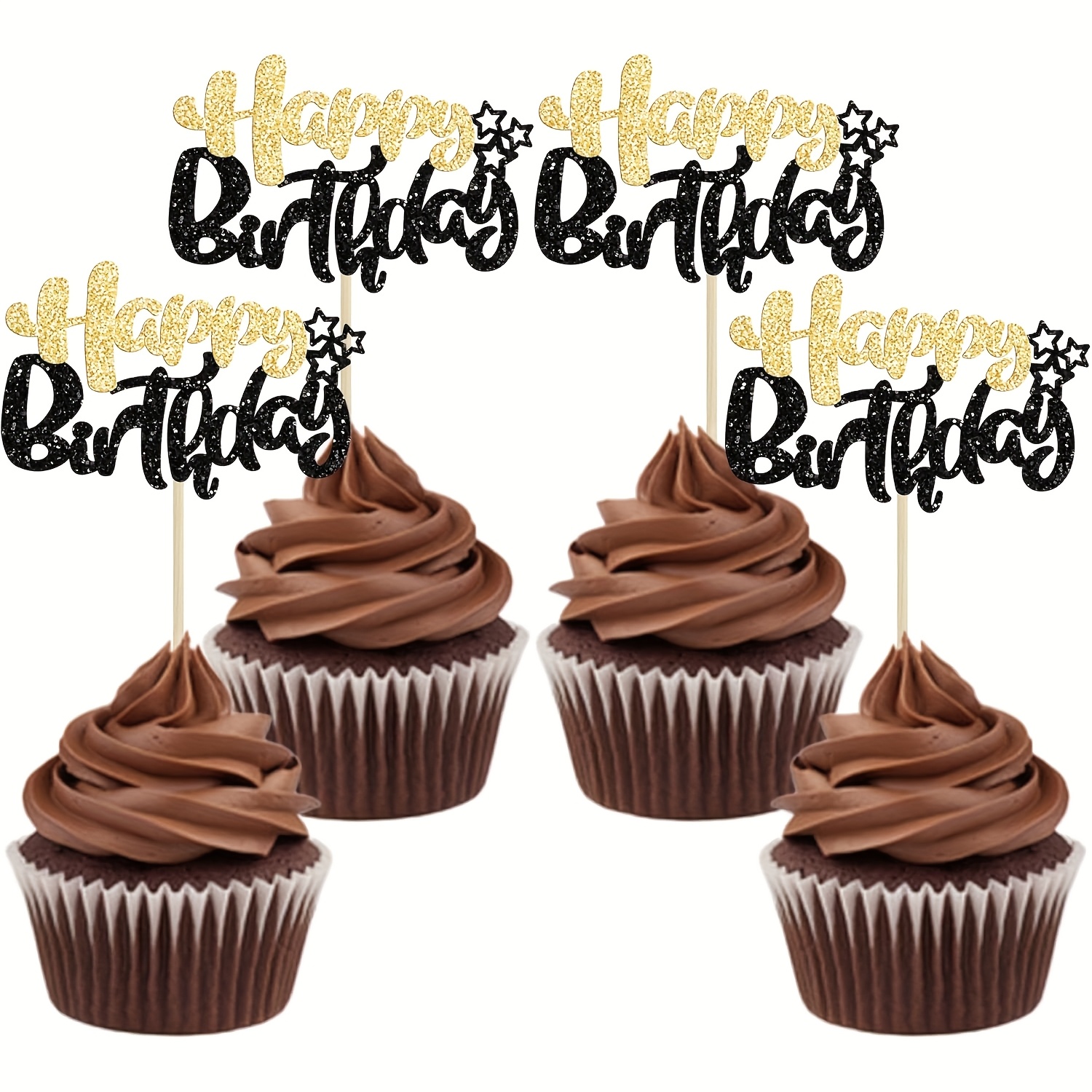 24 Stück Cupcake Topper "1" – Geburtstagstorte Dekoration Für 1. Geburtstag, Tortenpicks Aus Karton