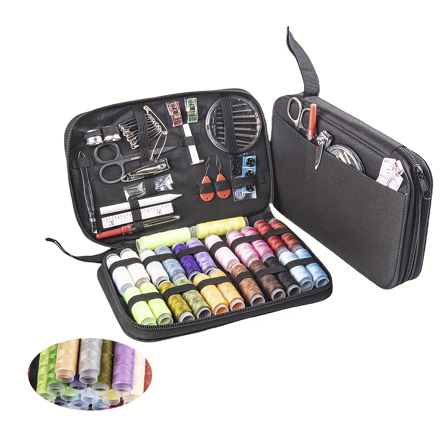 

1set Portable Sewing Kit With Supplies, 24 Color Threads, Needles, Basic Travel Mini Sewing Toolkit For Quick Repairs, For Small Mending Tasks, Thread Spools, Diy Projects, Tailoring Essentials