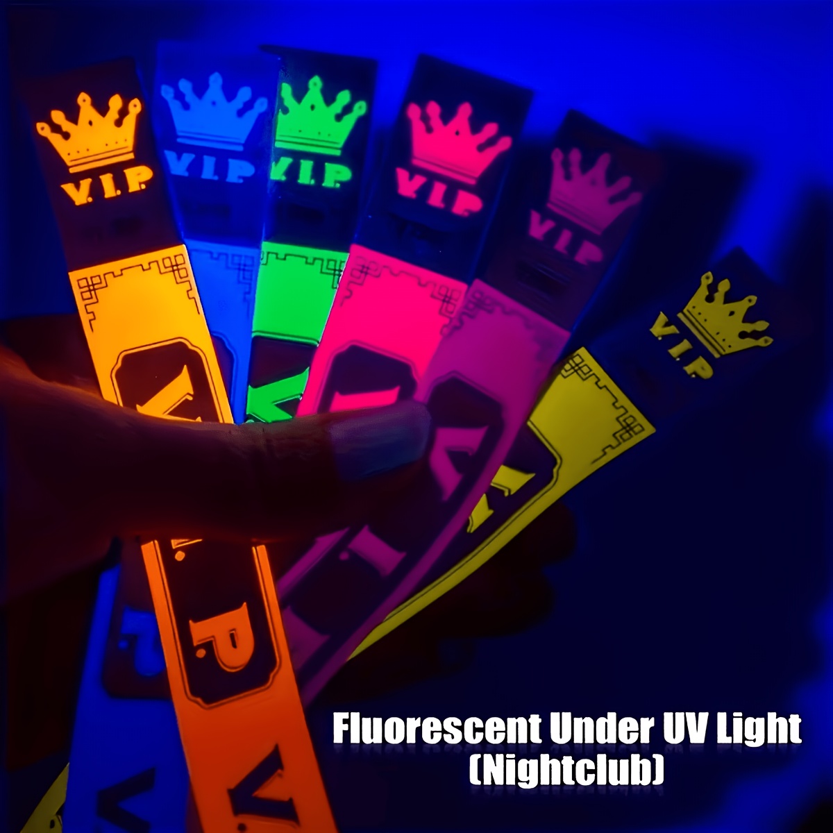 TEMU Gift For Her/him 60-pack Gift For Her/him Disposable Wristbands In Fluorescent Colors, Vip Bracelets, Ideal For Weddings, Concerts, Parties,