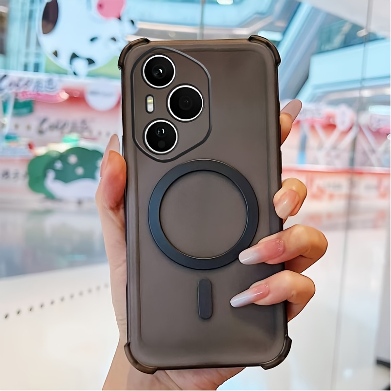 CAUHENYEE Cover per Honor 400 Smart 5G / 4G con Magnete Integrato, Antiscivolo, Resistente a Urti e Graffi - Custodia Magnetica per Honor 400 Smart 5G / 4G - Nero