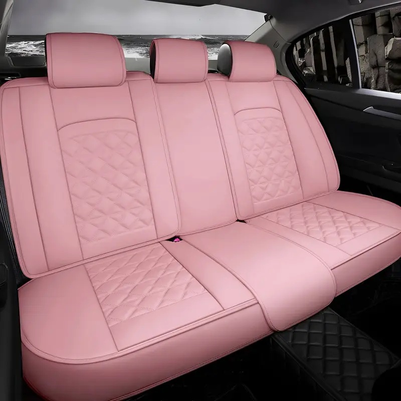 Soillar Full Surround Faux Leather Seat Cover Set For Honda 5-Seat Cars – Black/Gray, Superhero Cape Design
