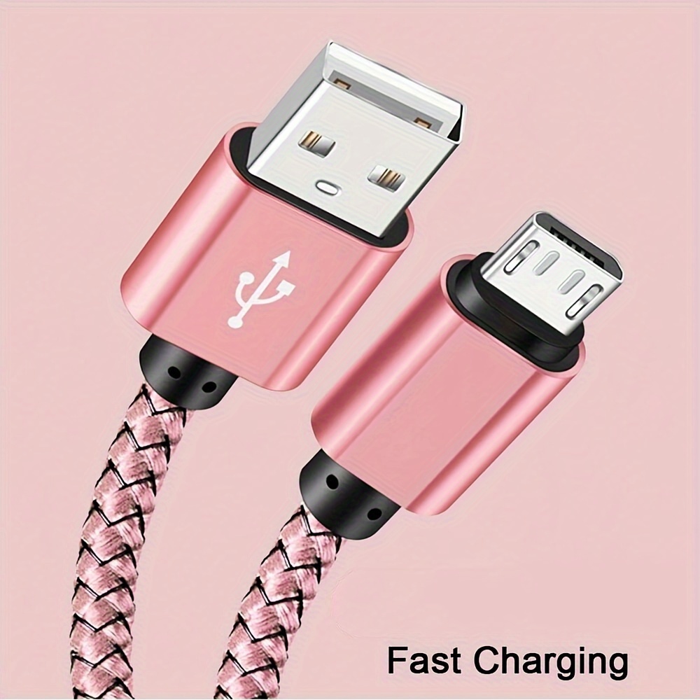 Acquista Cavo micro USB Cavo USB per caricabatterie rapido dati intrecciato in nylon per cavi per telefoni Android Samsung Xiaomi Redmi Huawei LG Microusb in Italia a partire da 2.33