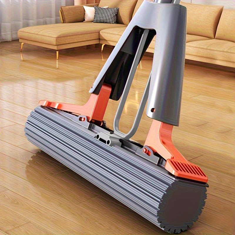 1Set, Double-Fold Sponge Mop, with Total 2Heads & 1Mop Hooks,... product image 5