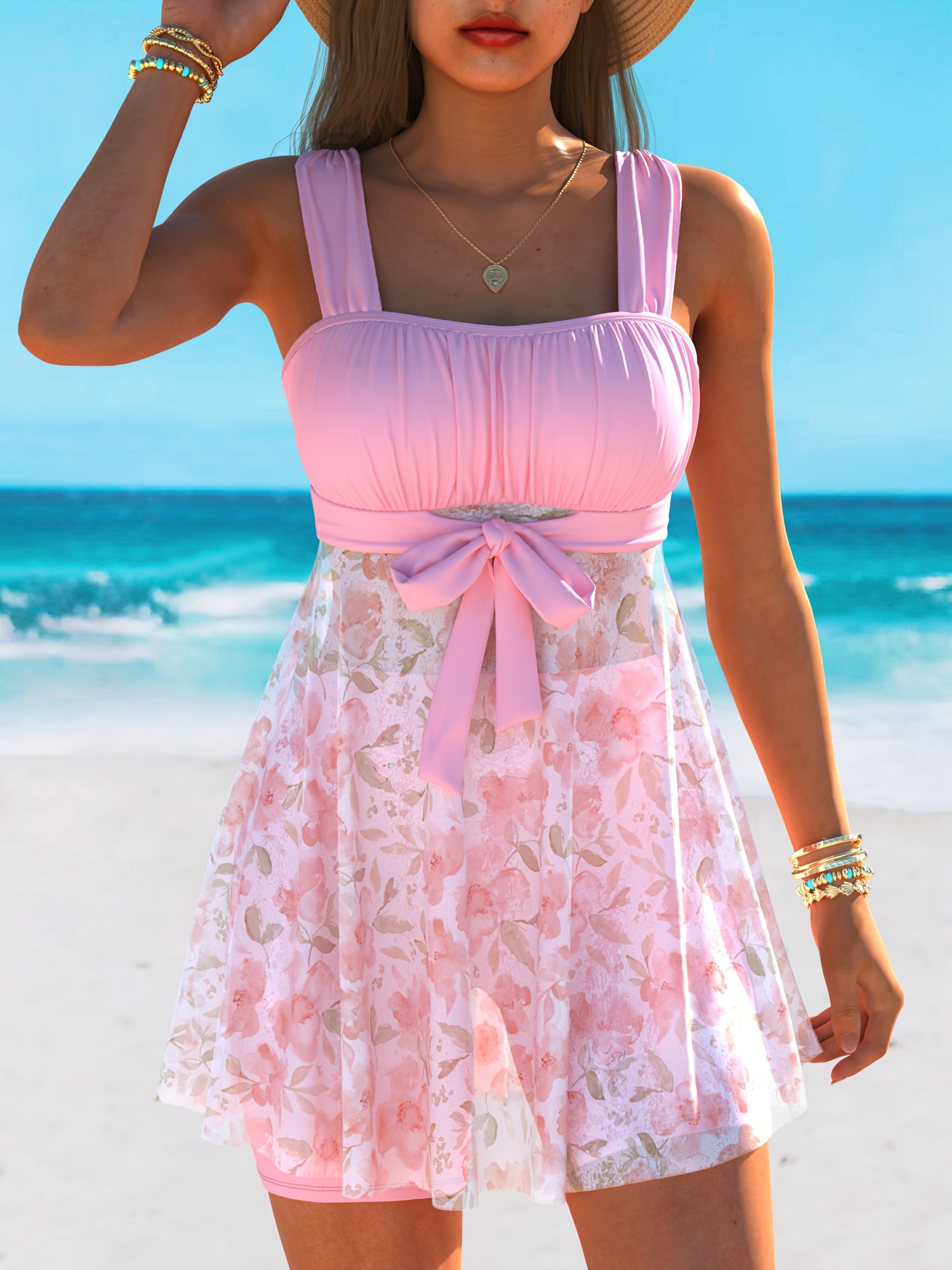 Flared Tankini | Shop Modest Full Coverage Designer Swimsuits