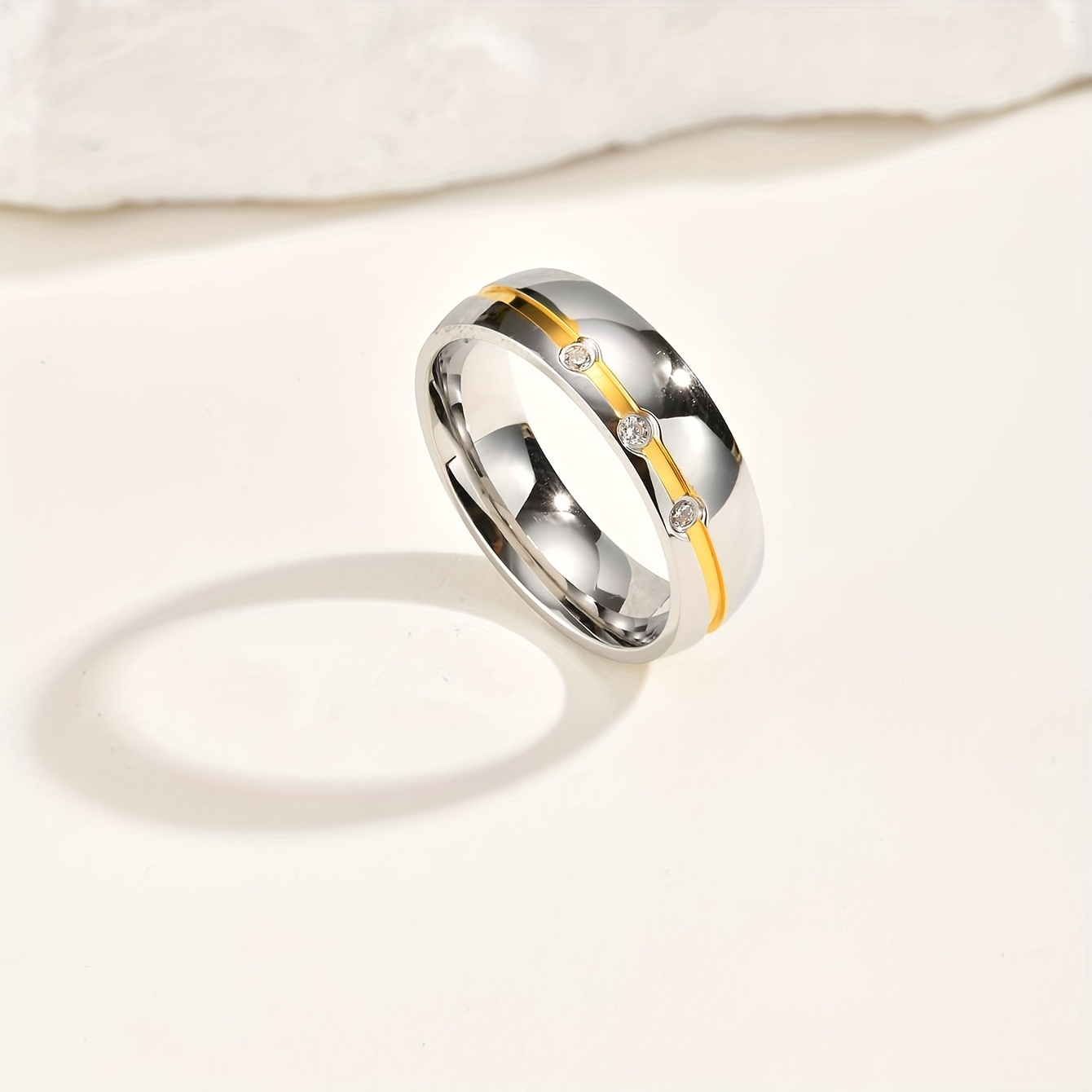 E-shop Personalisierbarer Gravurring - Individuelle Initialen & , 304 Edelstahl 6 mm Breite, Hochzeits-/Jubiläums-/Valentinstagsgeschenk für Männer &
