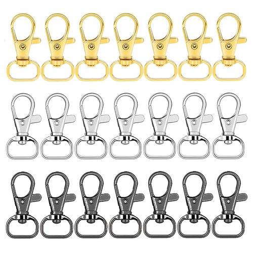 item picture 22 metal lobster swivel clasps spring snap lanyard clips for wallet hardware sewing projects bag additions pet collars and crafts golden silvery making diy wallet making