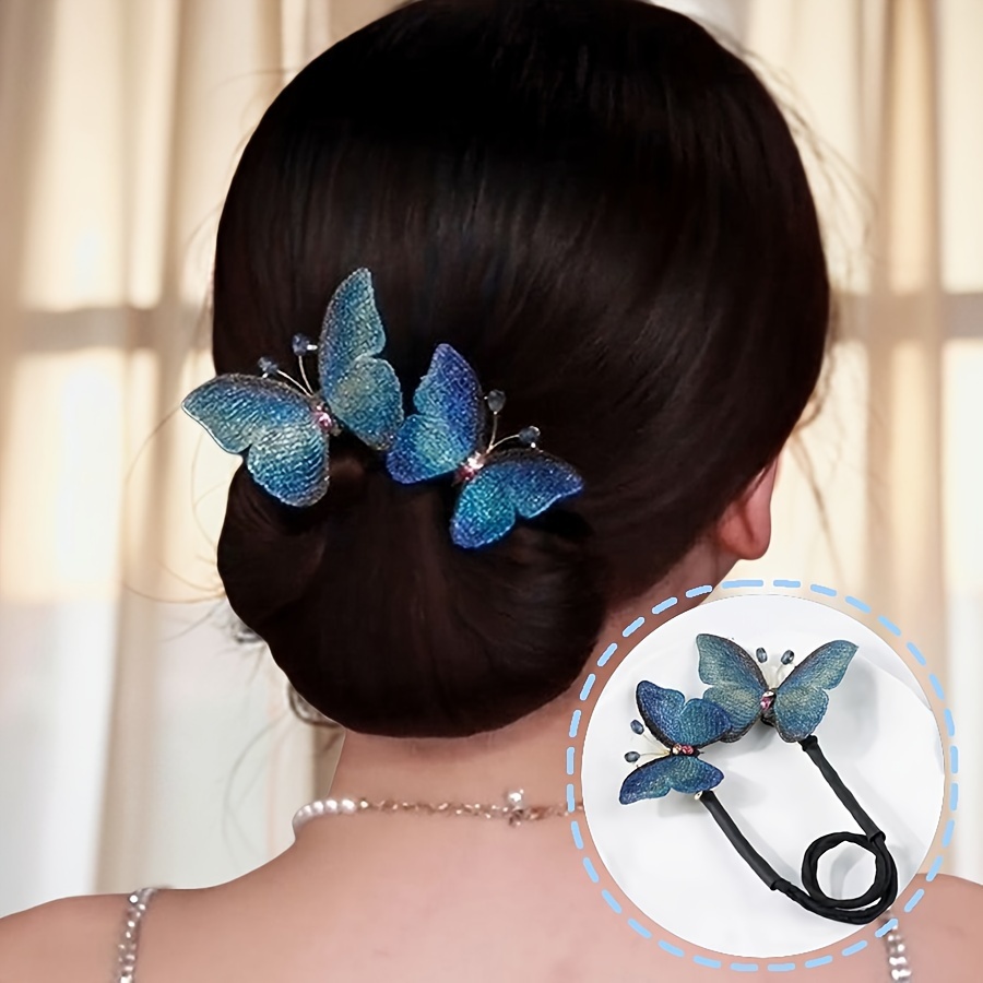 

Elegant Gradient Double Hair Bun Maker - Chic Women's Hair Accessory For Effortless Styling, Parties & Casual