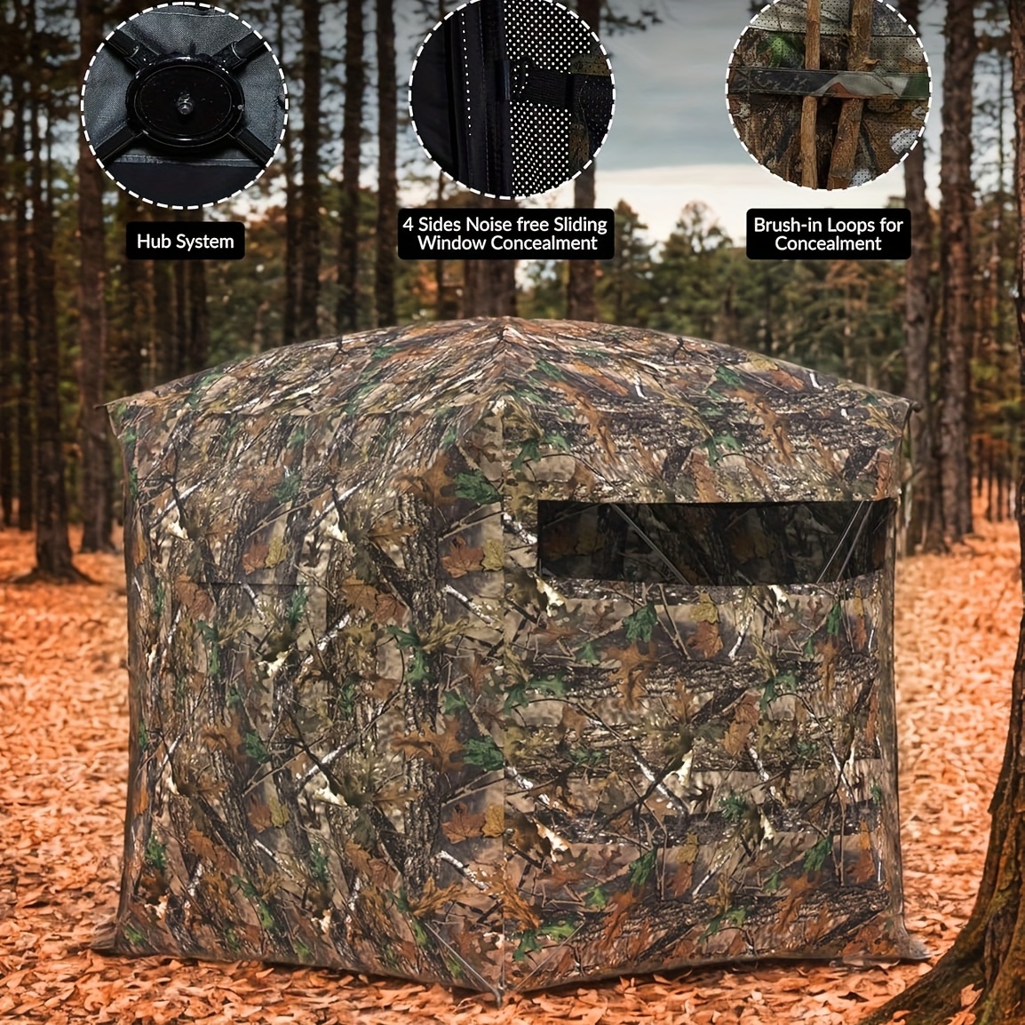 Hunting Blind Rhino Blinds R75-RTE 2 Person Hunting Ground Blind Deer Blind