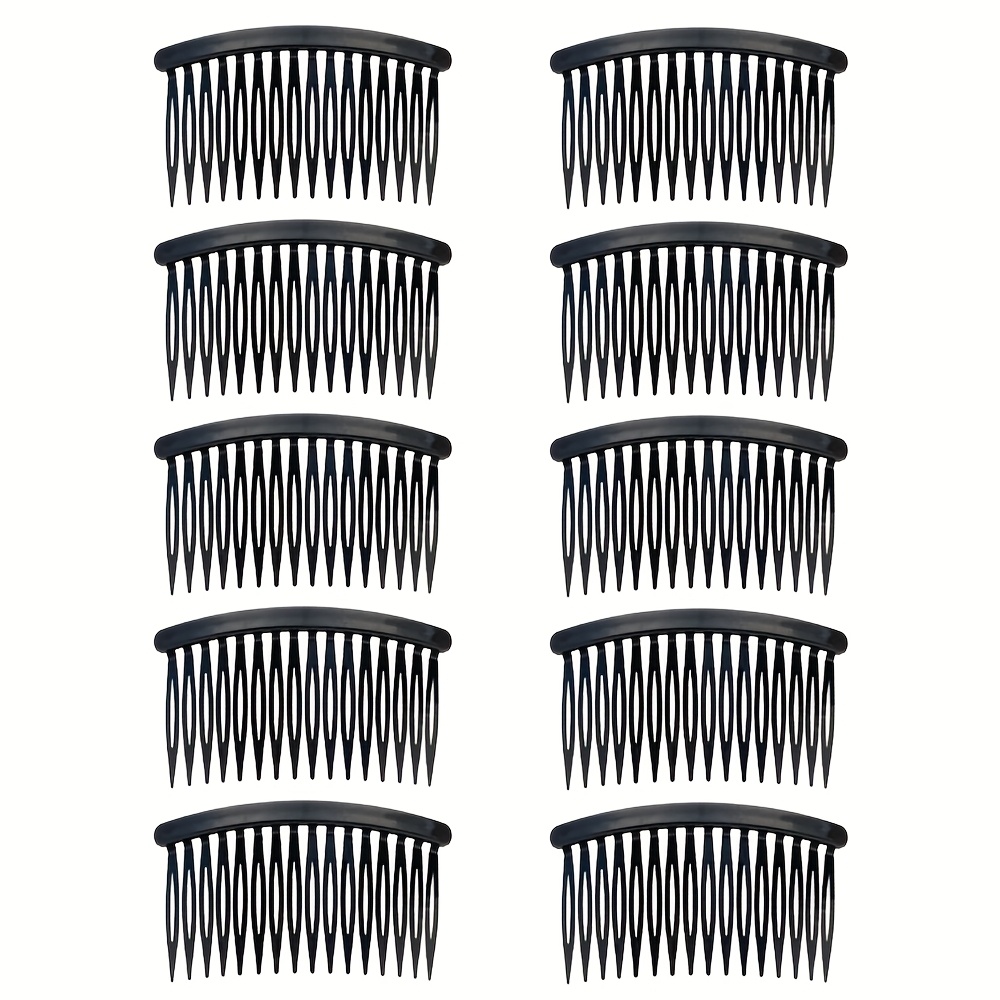 Image of 10pcs Half-round Arc Comb, Ladies' Candy Color Matching Hair Clip, Multiple Colors Optional, Suitable For Soft Finishing Combs For Wet Or Dry Hair Of For All Hair Types, Strong And Not Easy To Damage