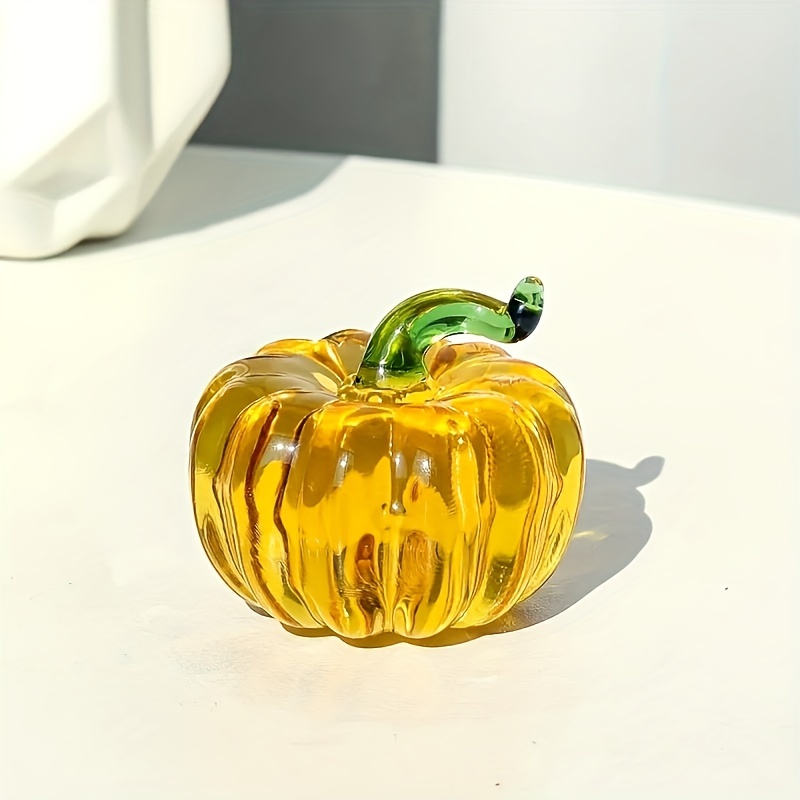 

Handcrafted Glass Pumpkin Statue Decorative Collectible For Home, Office, Living Room - Ideal For Christmas, , Birthday Gifts