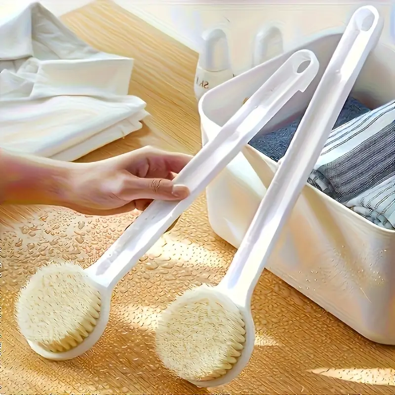 a long handled bath brush for scrubbing the back designed for women featuring soft bristles for a comfortable wash Product details 1