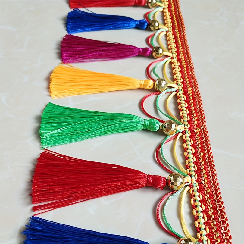 TEMU Guirlande de multicolores éclatants de 1 mètre / 39,37 pouces - Décoration de fête pour anniversaire, mariage, Halloween, Noël, Diwali - Rideau,