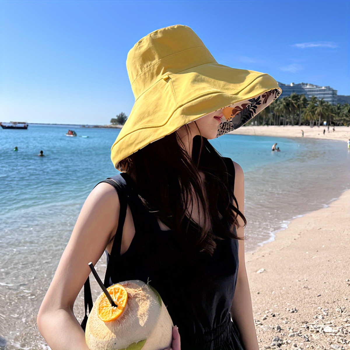 Sun Hat Packable Reversible Bucket Hats Uv Sun Protection - Temu