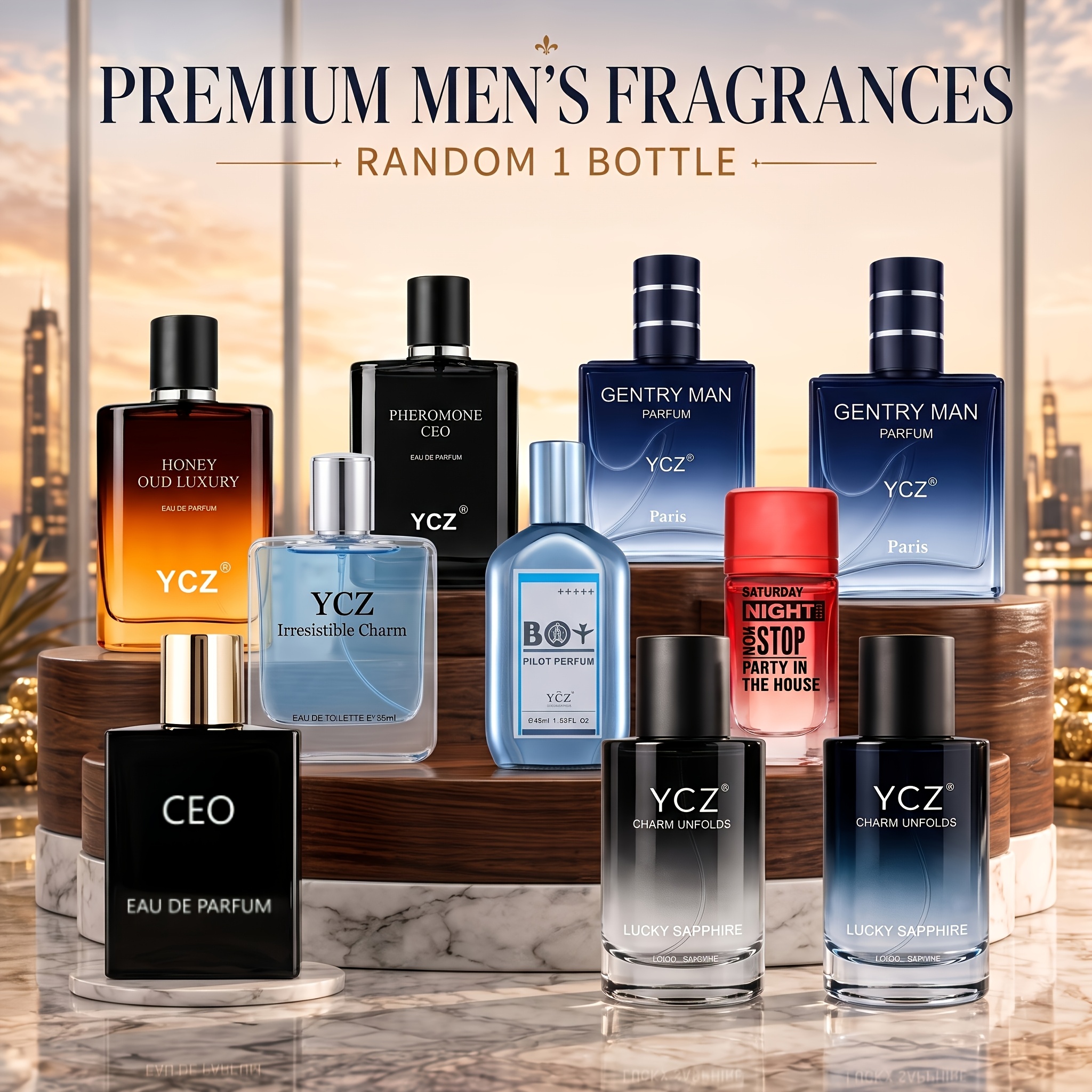 TEMU Men's Pheromone Cologne, Random 1pc, Mixed Fragrance, Surprise Random Edition, Long-lasting Scent Edp Perfume, Portable Travel Bottle, Ideal For