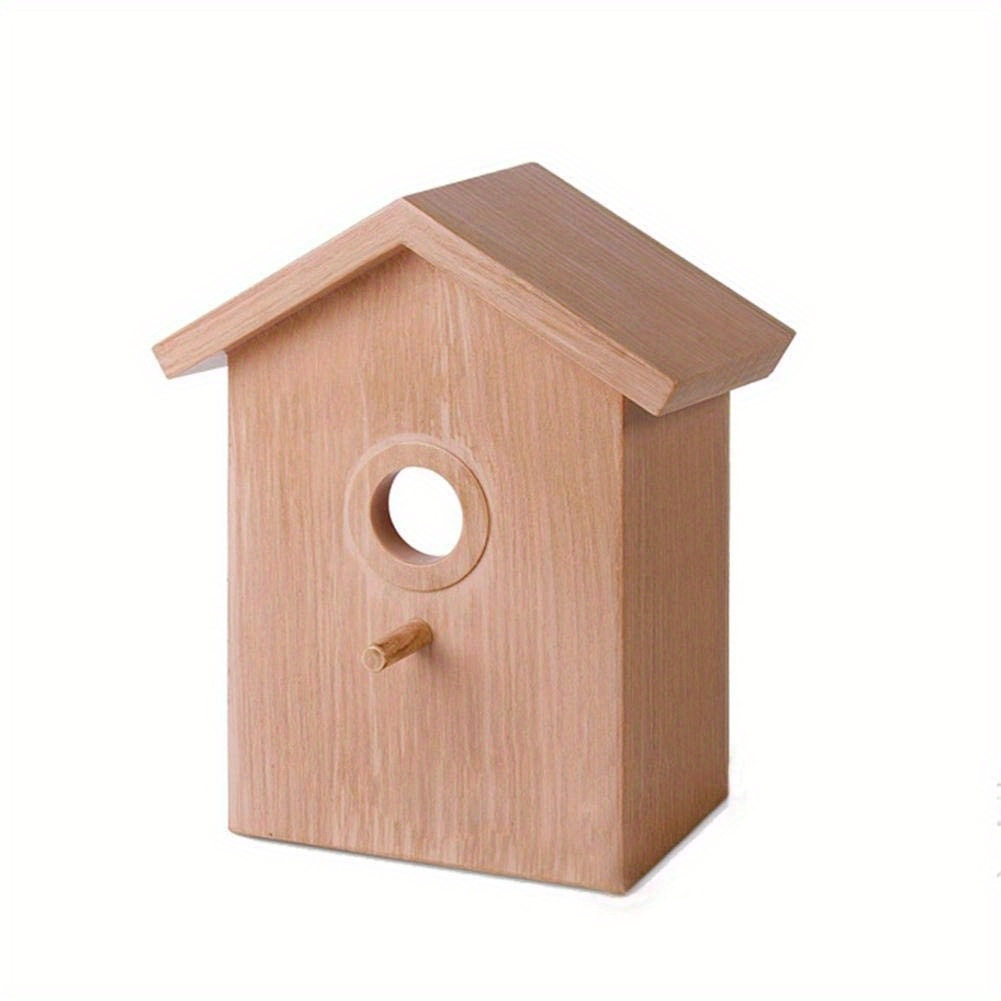TEMU Bird House With Strong Suction Cup For Outside See Through Wooden Birdhouse Outdoors Bird Nest For Garden Window Bird Feeder