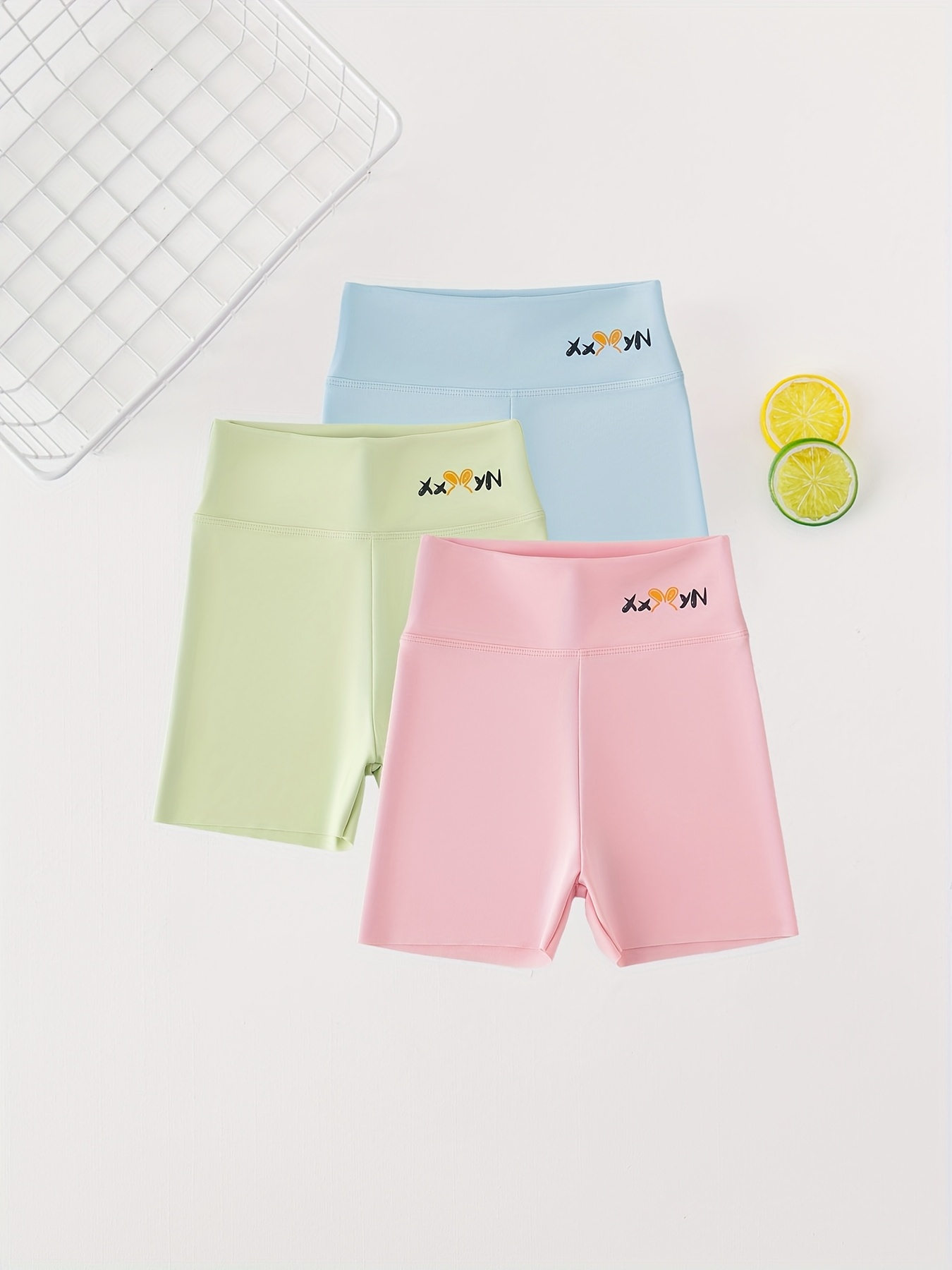 3pcs girls high waist yoga shorts fit lightweight Temu United