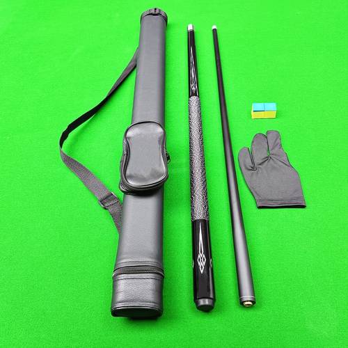 item picture pool cue or pool cue and set made of carbon composite materials with gloves and powder accessories pool cue tips are in 10mm 11 5mm 13mm three sizes length 57 5 inches weight 19 ounces