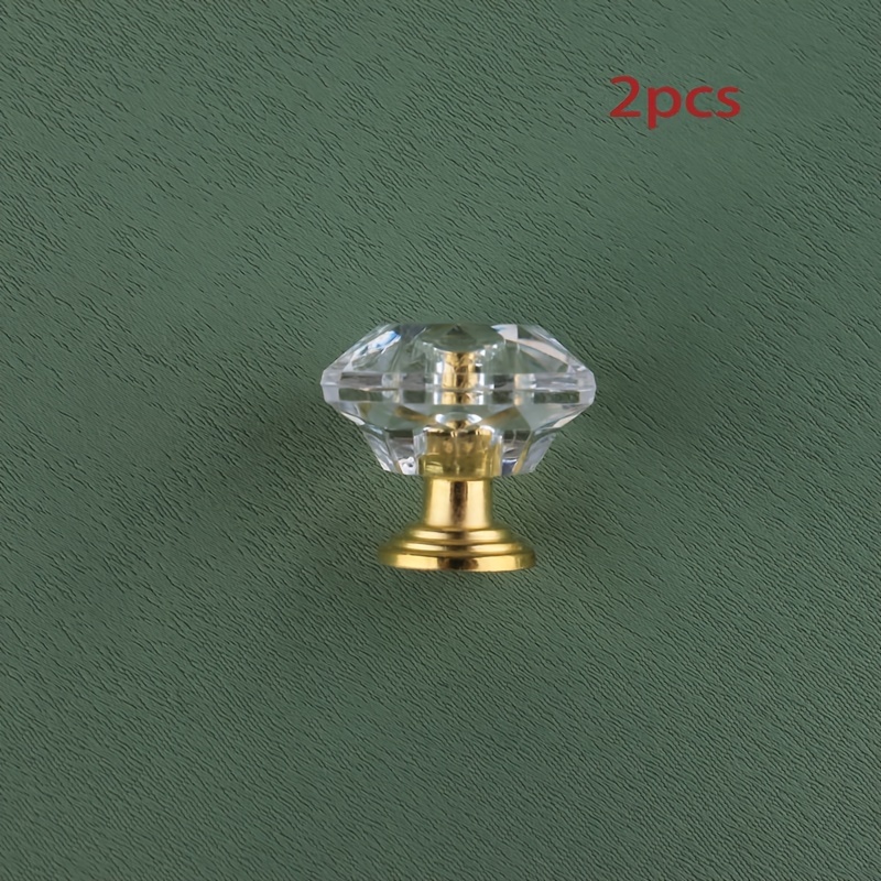 2pcs Drawer Handles, Furniture Hardware Knobs For Home Decor, Elegant Acrylic Round Handles, Suitable For Dressers, Jewelry Boxes, With Screws, Ideal For Kitchen And Bedroom Furniture