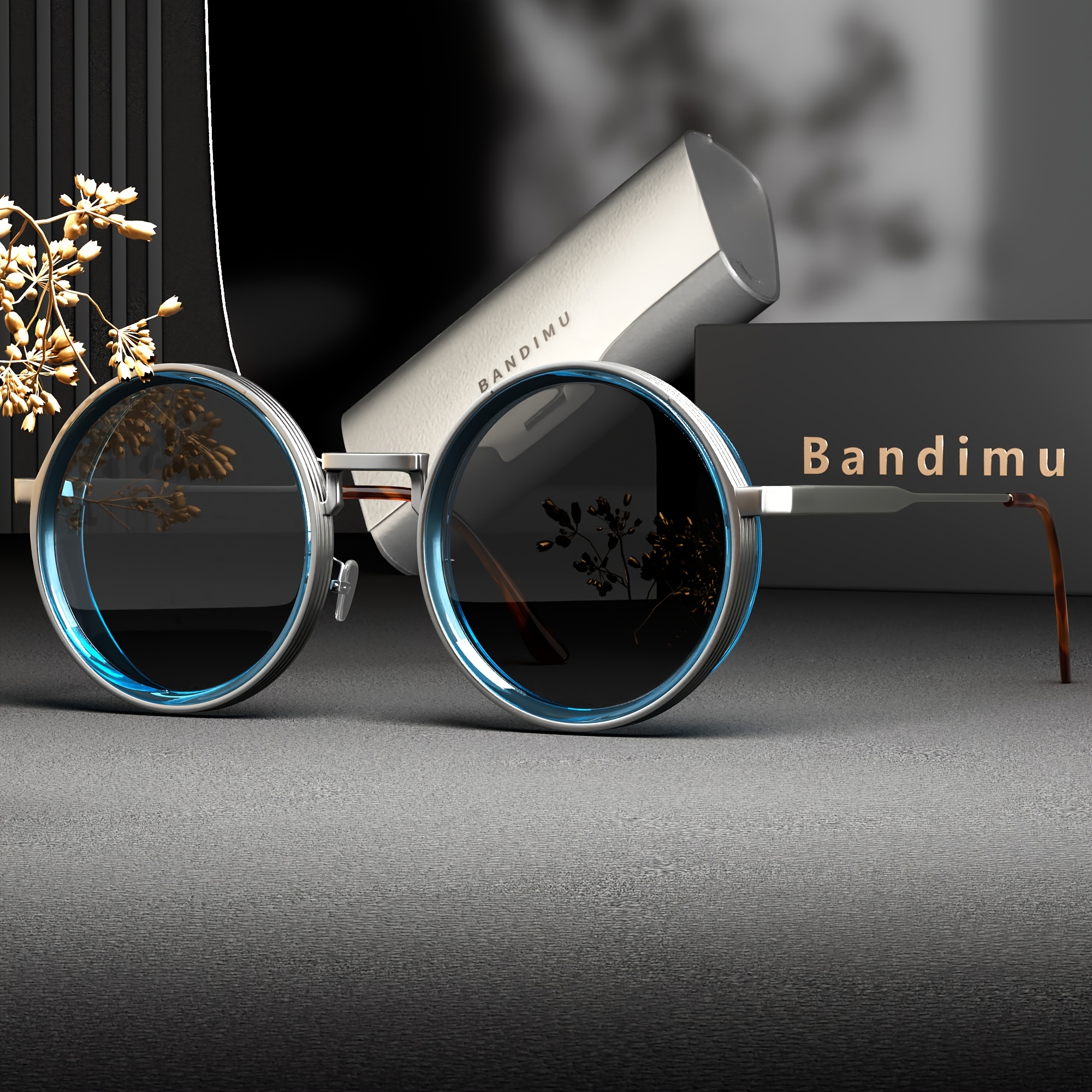 Image of New Metallic Individual Round Trendy Fashion Glasses Men Women Casual Vintage Eyewear