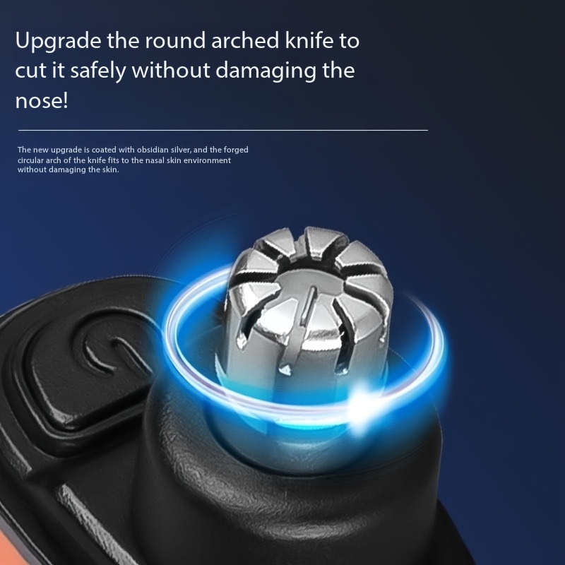 portable mini electric nose hair trimmer unisex   display usb rechargeable ear nose and eyebrow trimmer   blade suitable for trimming facial eyebrows nose and ear body hair easy to carry and use outside gift for men Product details 2