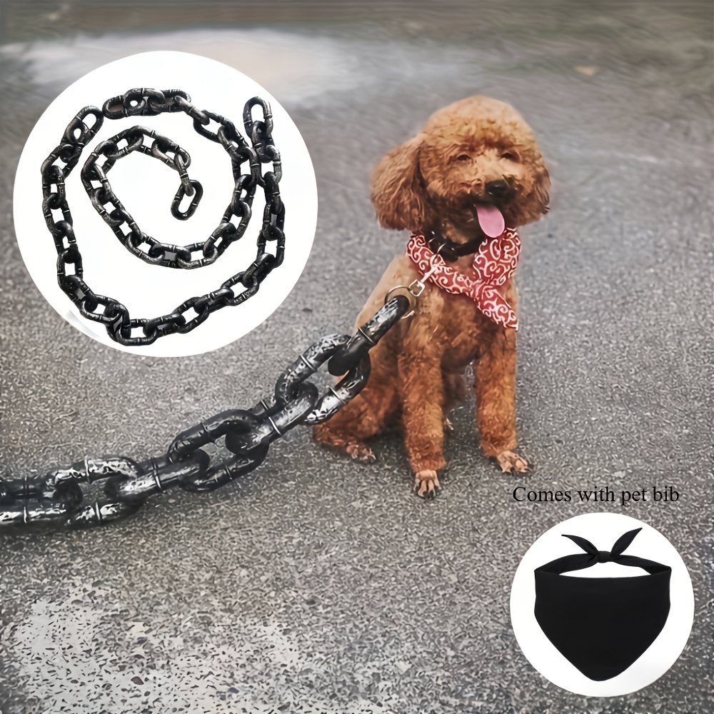E-shop TJY . Leichte Hundeleine – Strapazierfähige Kunststoffkette mit realistischem Metallic-Finish