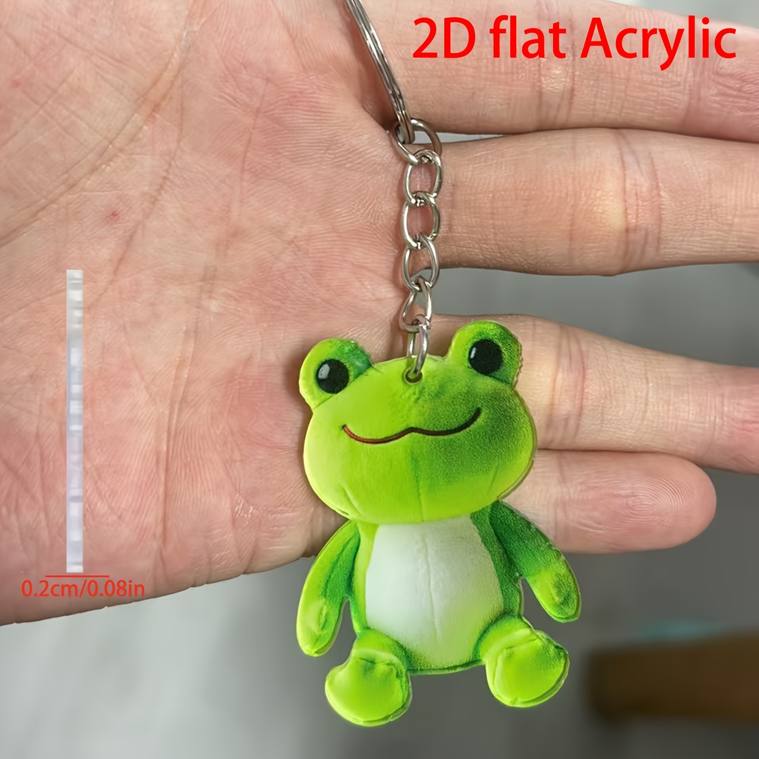 TEMU 2D, 1 pieza Llavero acrílico decorativo de con diseño exquisito, Anilla para llaves, para accesorios de mochila, Dijes para teléfono, Decoración