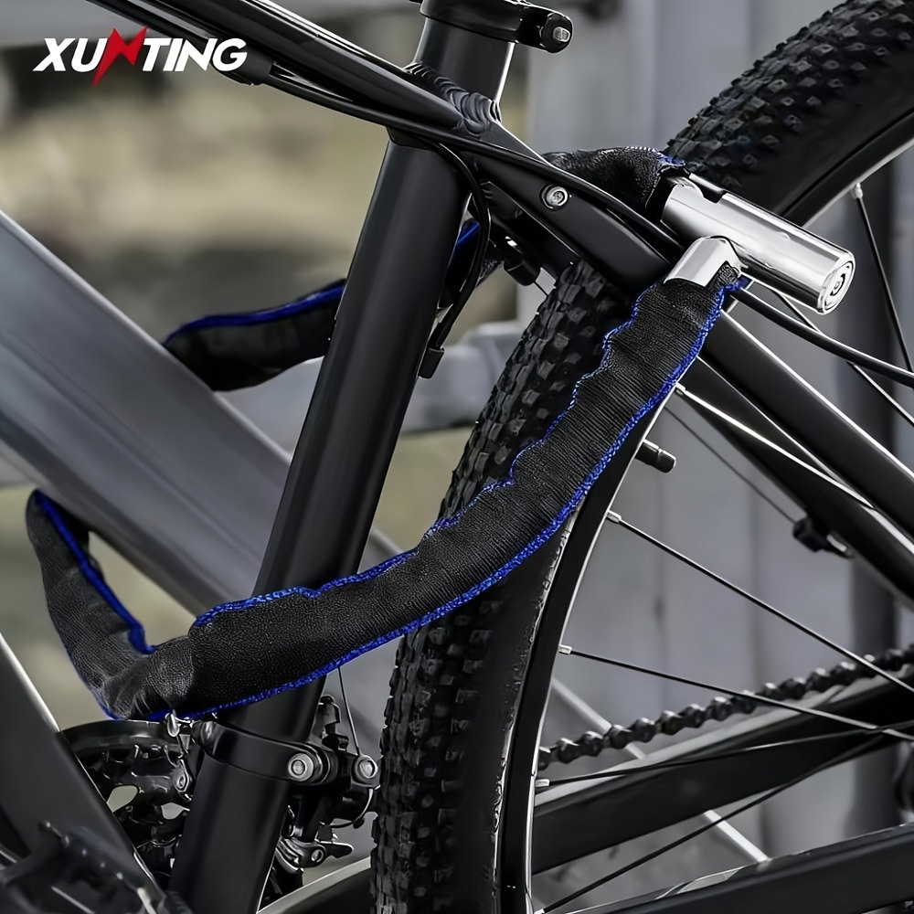 [Bike Chain Lock] Xunting Bike Chain Lock with Lighter Weight and Stronger Security, Anti-Theft Bicycle Lock for Road Mountain Bikes