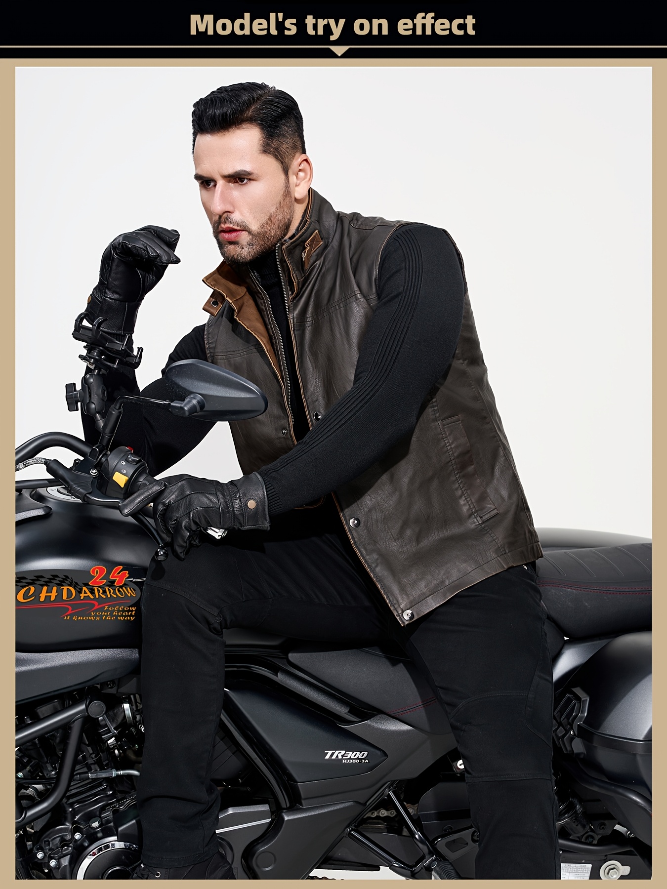 mens spring autumn leather vests a vintage industrial Temu