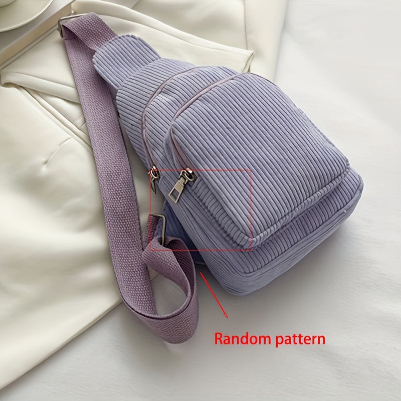 Women' Color Crossbody Chest Bag, New Minimalist Chenille Velvet Waist Bag, Casual Single-shoulder Crossbody Bag For Travel, , And Gifting