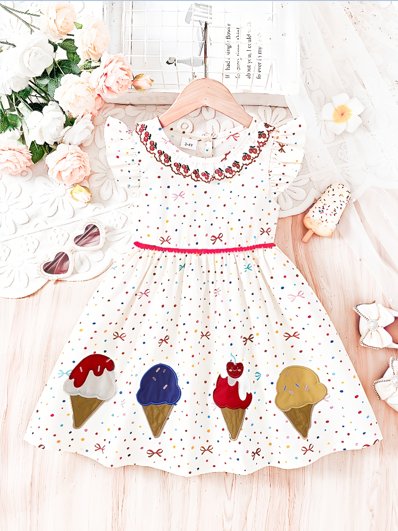 white christmas dresses Rainbow Popsicle Print Dress | Retro Collared Dress