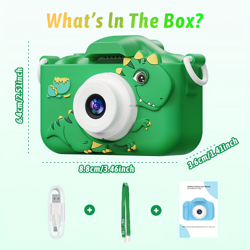 Point-and-shoot Camera, Kids Camera Toy, Suitable for 3-8 Years Old  Boys And Girls, Kids Camera with Cartoon Soft C