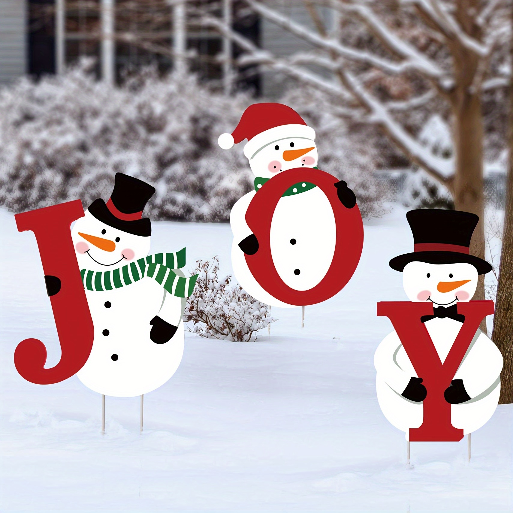 

Christmas Snowman Joy Ground Insert