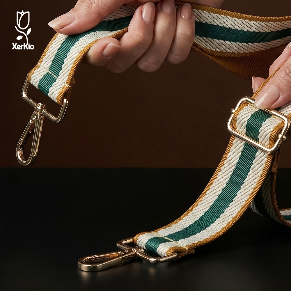 TEMU Bretelles détachables et réglables à blocs de 3 couleurs élégantes pour hommes et femmes, 138 cm, sangle de rechange durable pour sacs à dos,