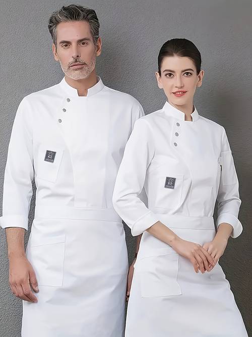 1pc and chef work uniform long sleeve mens clothing for hotel restaurants back kitchens bakeries western restaurants bakeries school cafeterias mens oversized