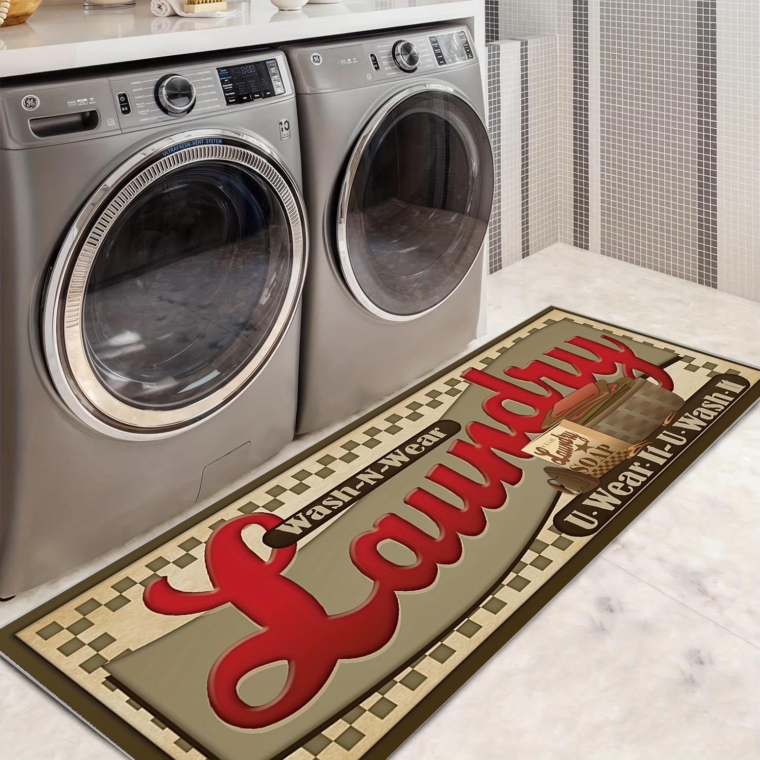 Laundry Room Rug Runner Non Slip Laundry Mats Mudroom - Temu Canada