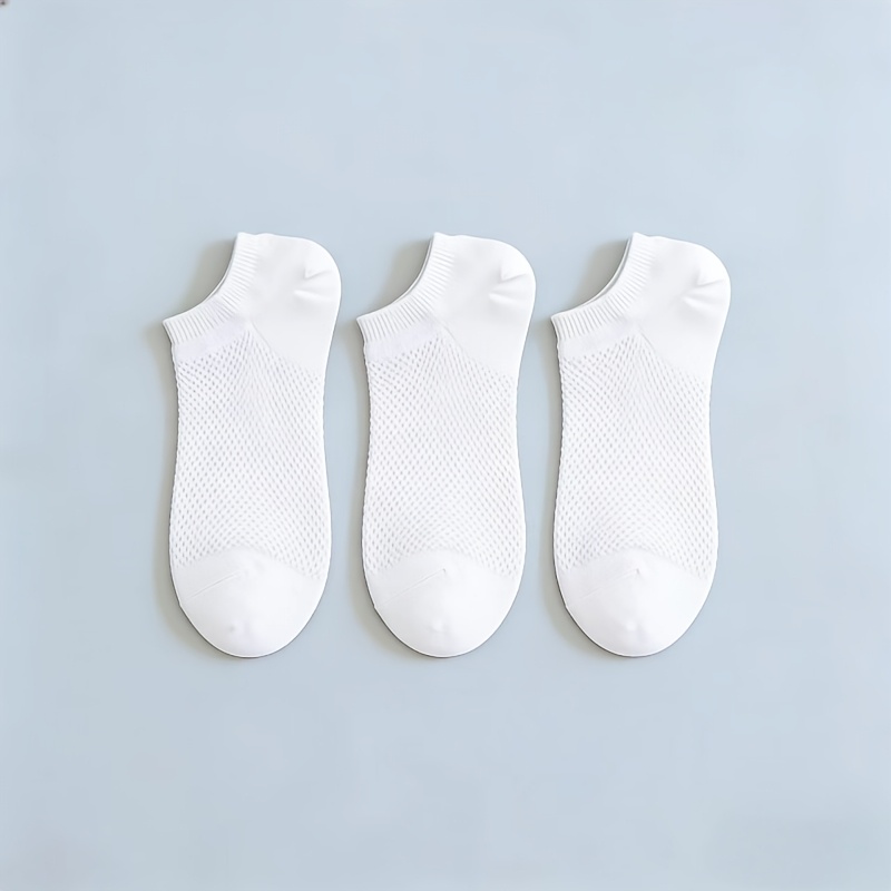 E-shop 6 Stück (3 Paare) Atmungsaktive, unsichtbare Sommer-Socken aus Mesh, rutschfeste, bequeme Damen-Knöchelsocken